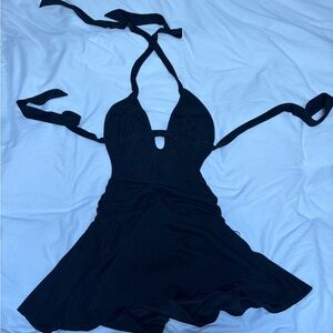Princess Polly Black Halter Mini Dress